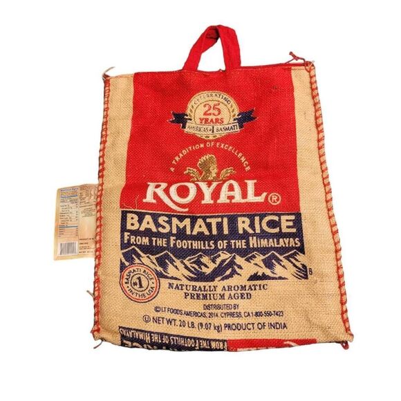 Handmade Bag from Batsmati Rice Bag Adorable Eco-friendly Reusable Zip Tote - Picture 3 of 5